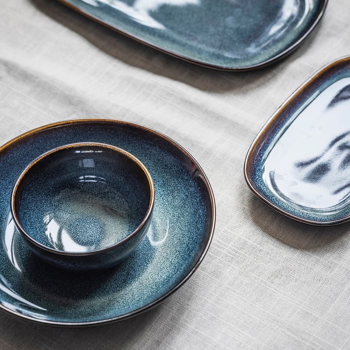 GLADELIG plate, blue, 5x3" IKEA