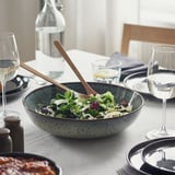 GLADELIG Serving bowl, beige-green, 12 "