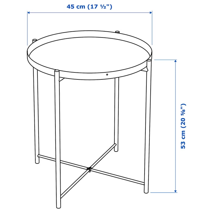 GLADOM tray table, white, 171/2x205/8" IKEA