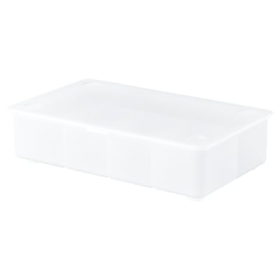 GLIS Box with lid, clear, 13 3/8x8 1/4 "