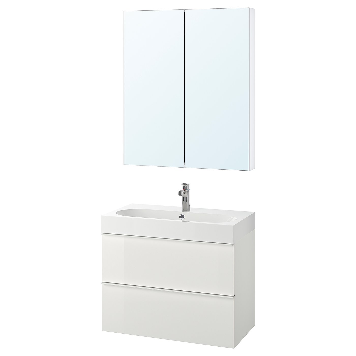 White Gloss Bathroom Storage – Rispa