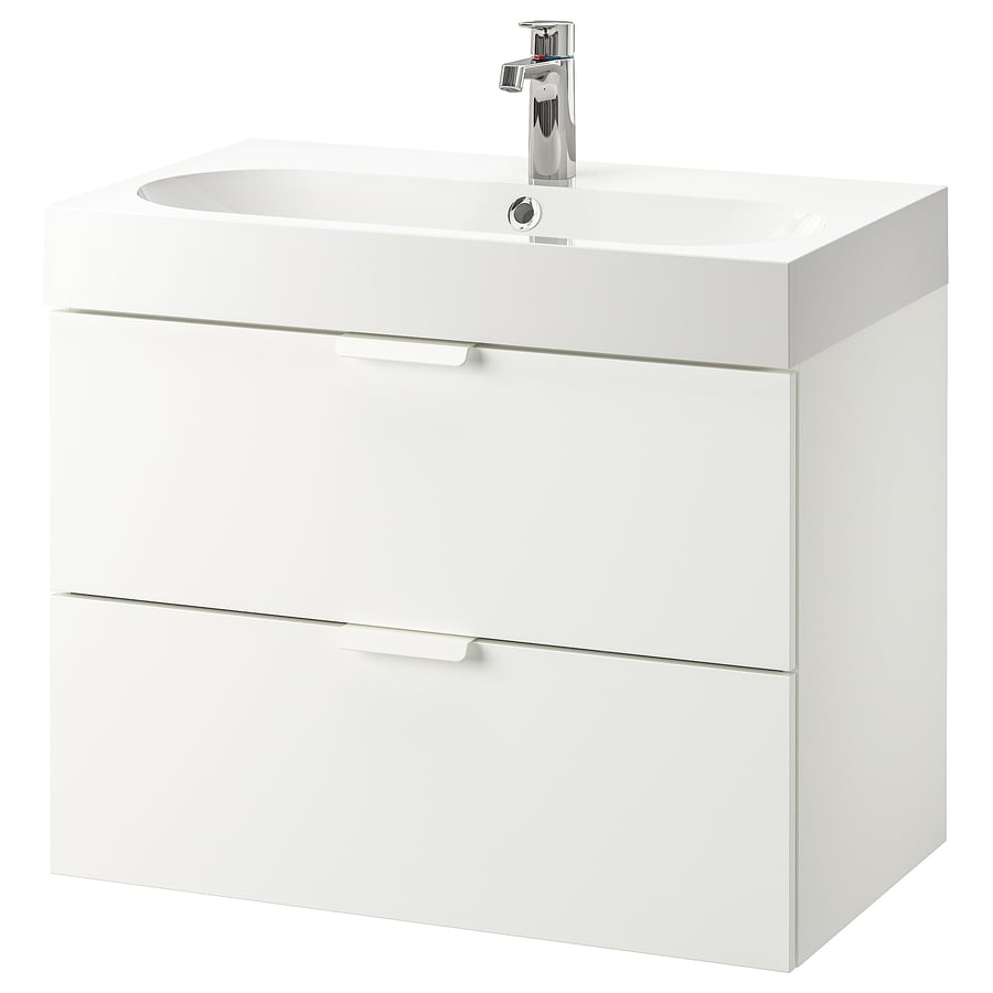 / BRÅVIKEN Sink with 2 drawers, white/Brogrund faucet, 311/2x187/8x263/4" IKEA