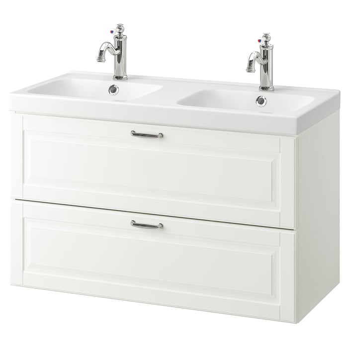 / ODENSVIK Sink with 2 drawers, Kasjön white/Hamnskär