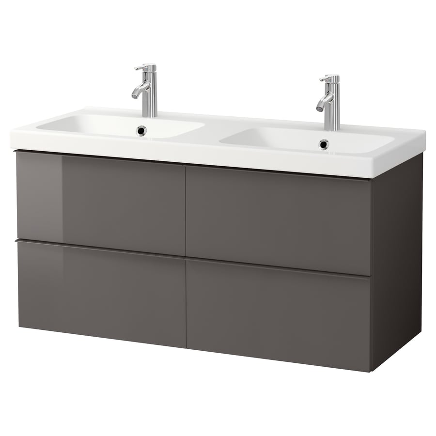 / ODENSVIK Sink with 4 drawers, high gloss gray