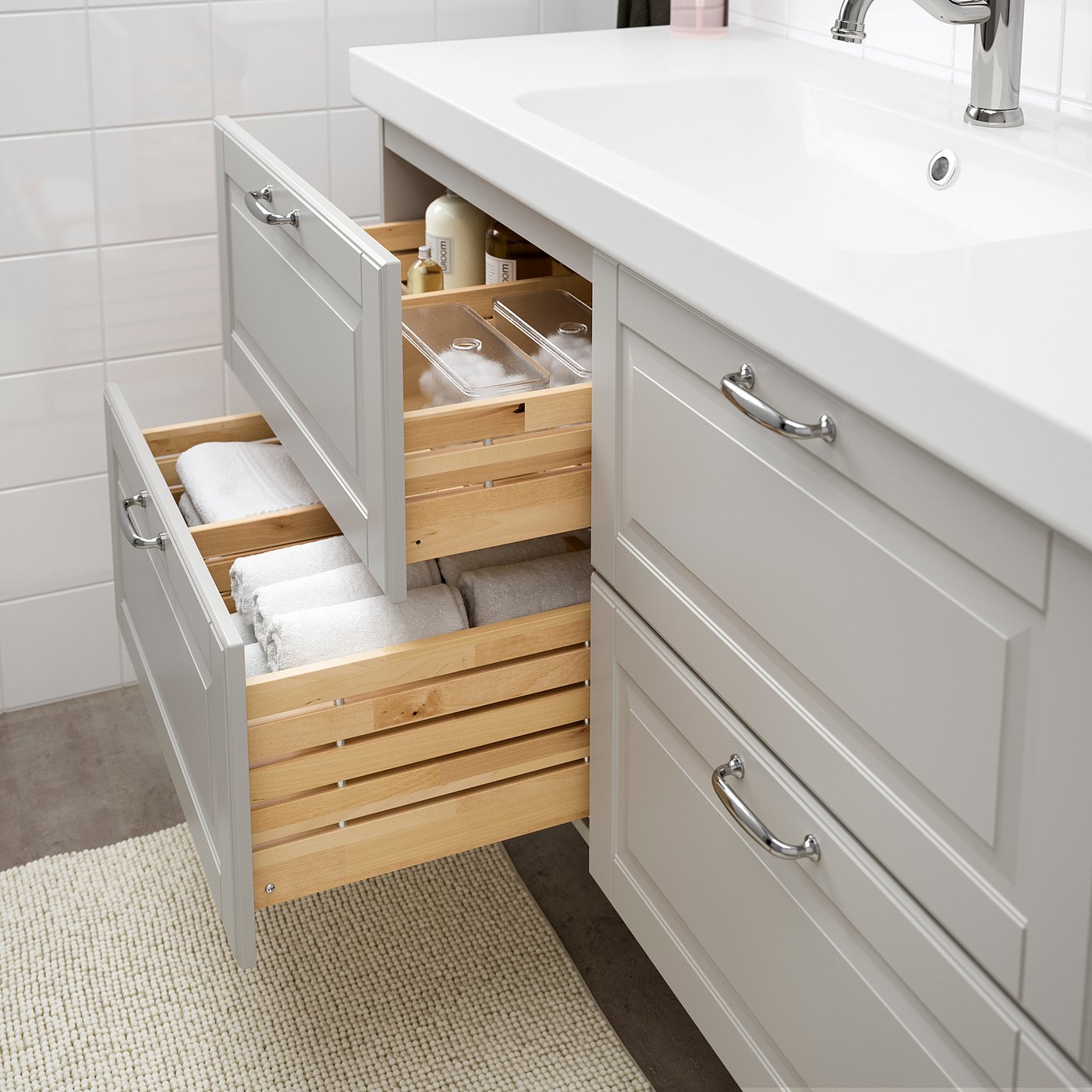 Godmorgon Odensvik Sink Cabinet With 4 Drawers Kasjon Light Gray Hamnskar Faucet 48 3 8x19 1 4x25 1 4 Learn More Ikea