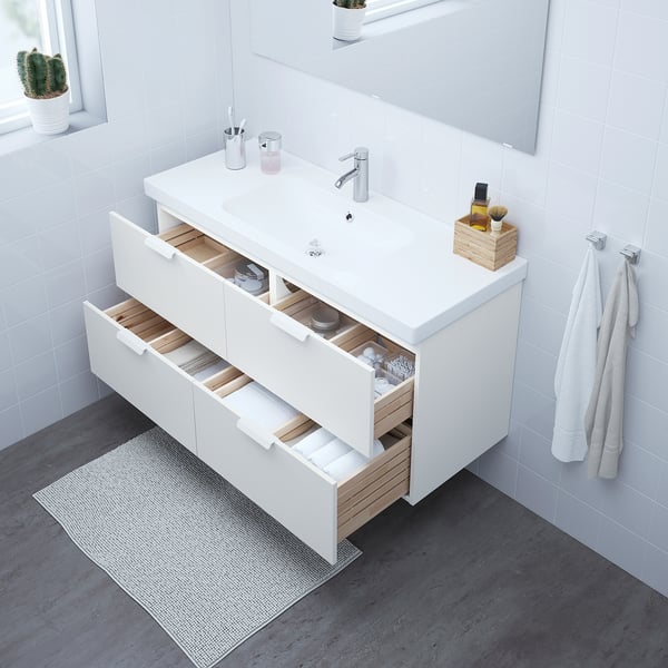 Godmorgon Odensvik Sink Cabinet With 4 Drawers White Dalskar