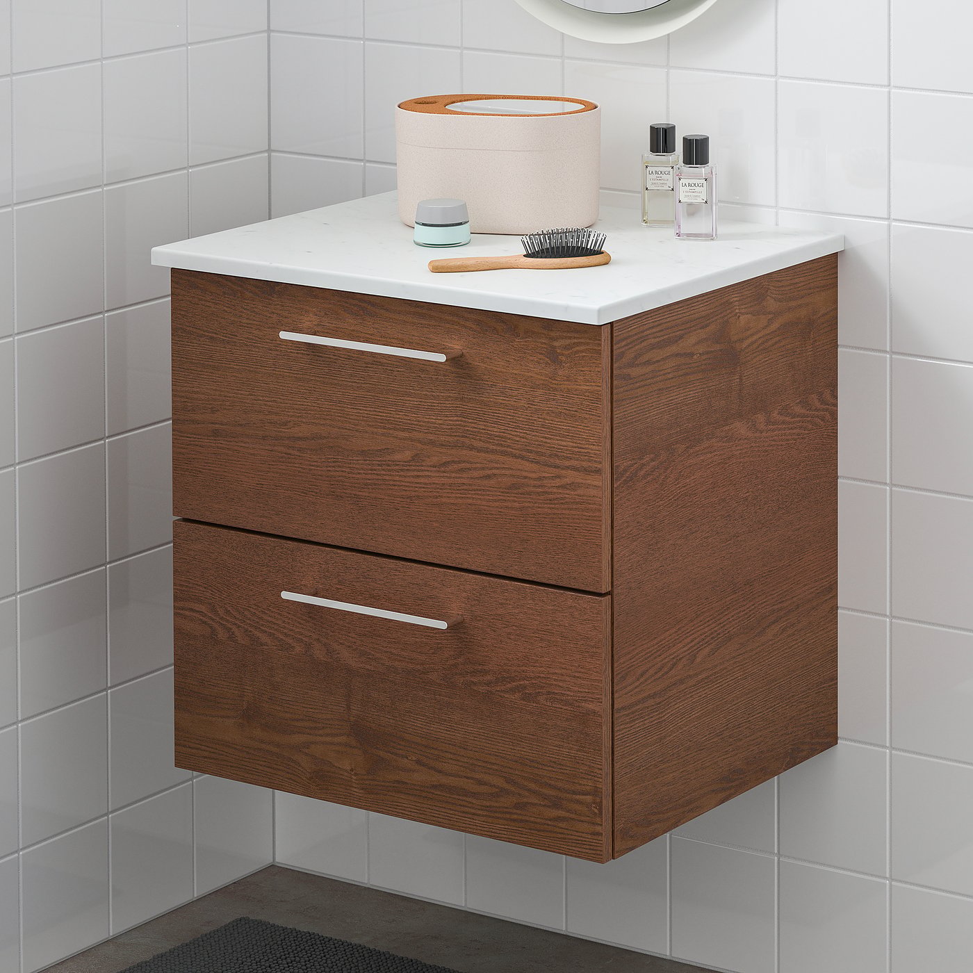 Walnut Single Ikea Bathroom Cabinets