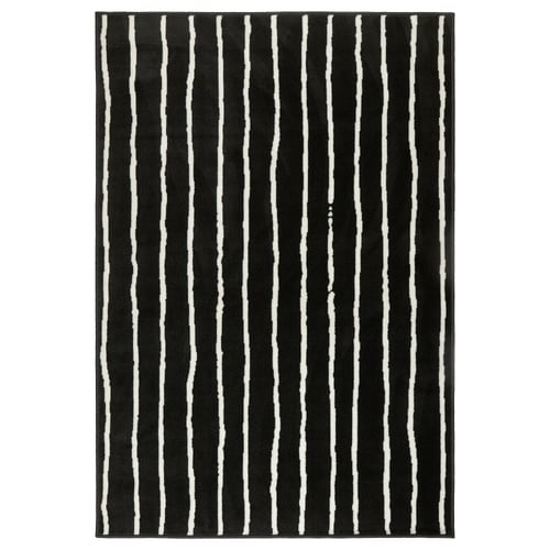 GÖRLÖSE rug, low pile black/white 6 ' 5 " 4 ' 4 " ½ " 27.88 sq feet 4.75 oz/sq ft 1.15 oz/sq ft ¼ " ¼ "