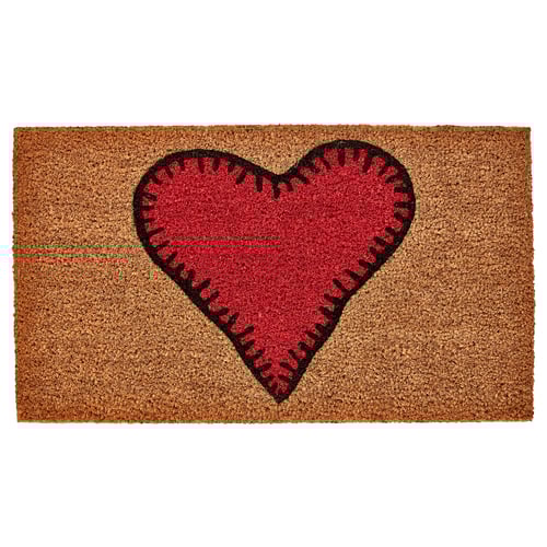 GÖRSLEV door mat natural/red 2 ' 4 " 1 ' 4 "