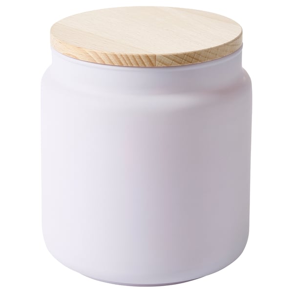 GOLIATTUJA Scented cndl in glass w lid/2 wicks, Lavender bliss/purple, 70 hr