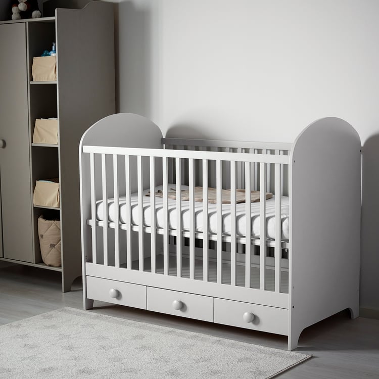 GONATT Crib, light gray, 27 1/2x52" IKEA