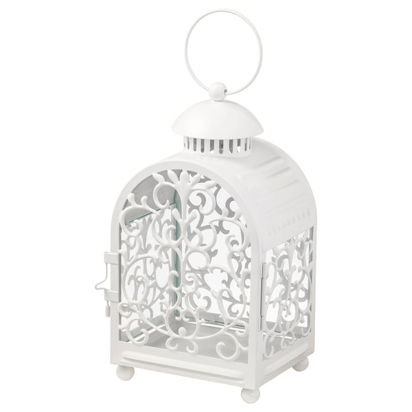 Gottgora Lantern For Candle In Metal Cup Indoor Outdoor White Ikea