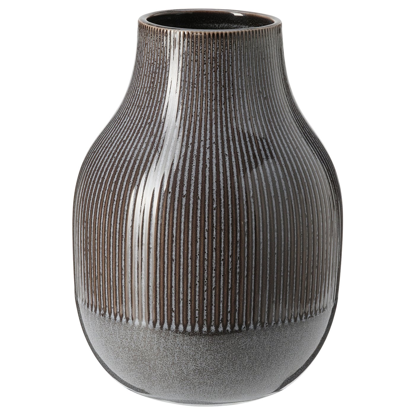 GRADVIS vase, dark gray, 8 ¼