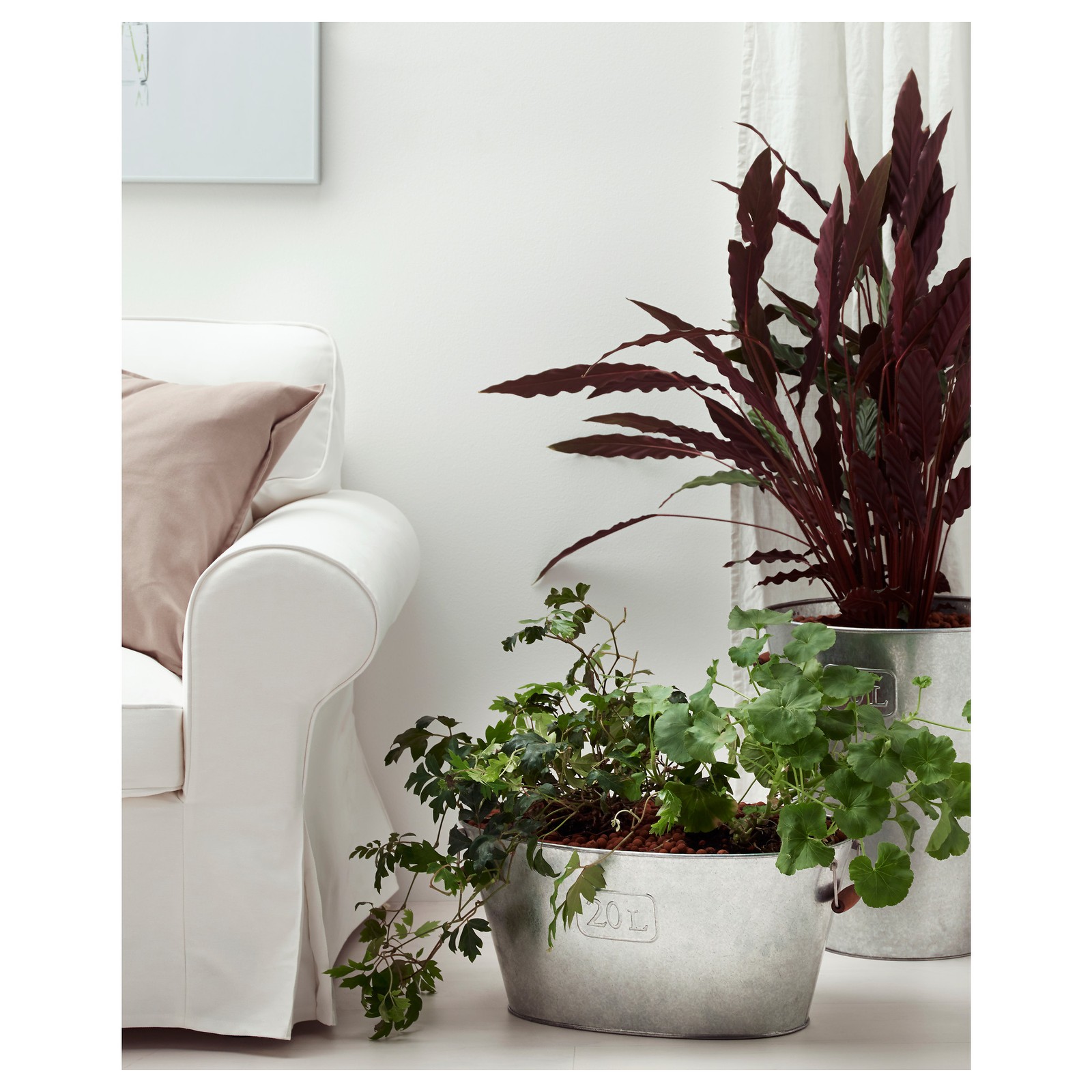 GRÄSLÖK Plant pot, galvanized indoor/outdoor, galvanized IKEA