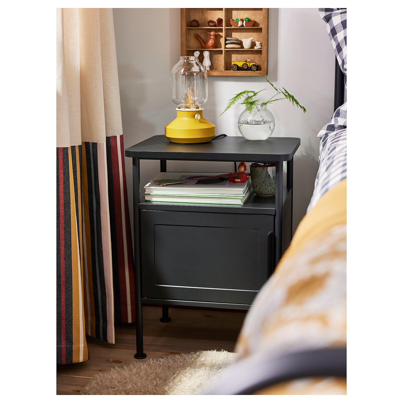 IKEA GRÅFJÄLLET Nightstand Anthracite 17x14x23"