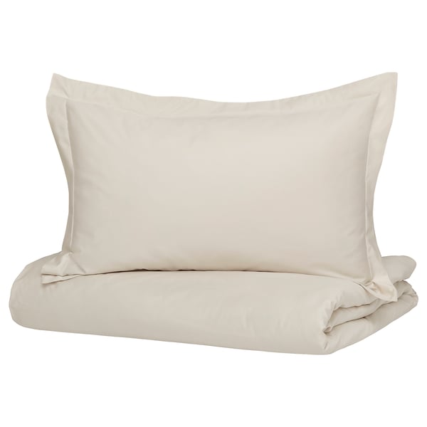 GRÅPALPMAL duvet cover and pillowcase(s), beige, King IKEA
