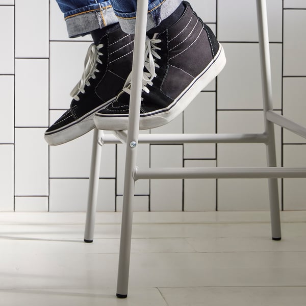 GRÅSALA Bar stool, gray, 29 1/2 "