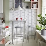 GRÅSALA Bar table, gray/gray, 26 3/8x26 3/8x41 3/8 "
