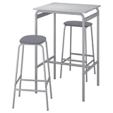 GRÅSALA / GRÅSALA Bar table and 2 bar stools, gray gray/gray, 29 1/2 "