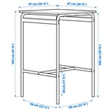 GRÅSALA / GRÅSALA Bar table and 2 bar stools, gray gray/gray, 29 1/2 "