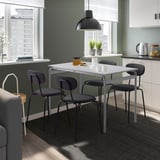 GRÅSALA / ÖSTANÖ Table and 4 chairs, gray/Remmarn dark gray, 43 1/4 "