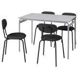 GRÅSALA / ÖSTANÖ Table and 4 chairs, gray/Remmarn dark gray, 43 1/4 "
