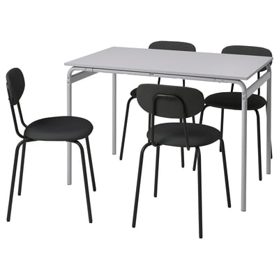 GRÅSALA / ÖSTANÖ Table and 4 chairs, gray/Remmarn dark gray, 43 1/4 "
