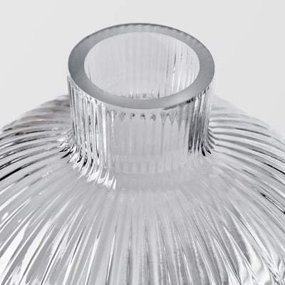 GRÅSPARV Vase, clear glass, 4 "