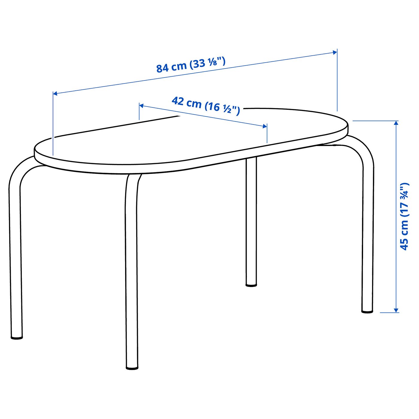 Children's table, wood/orange 6