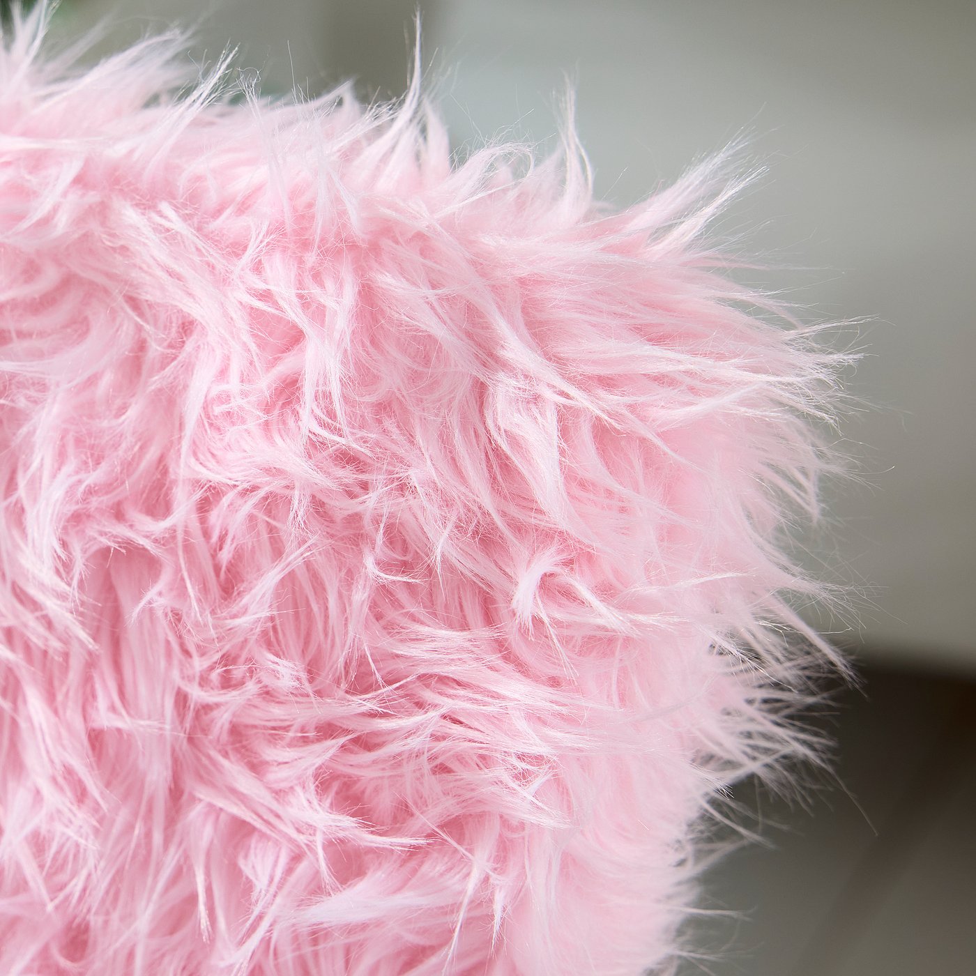 GREJSIMOJS cover for children's chair, faux fur/pink - IKEA