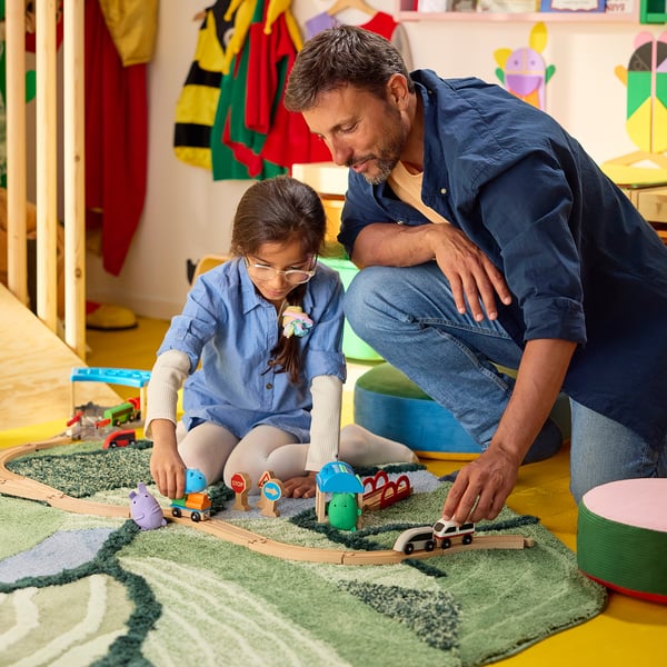 GREJSIMOJS Rug, high pile, green, 60 1/4x84 5/8 "