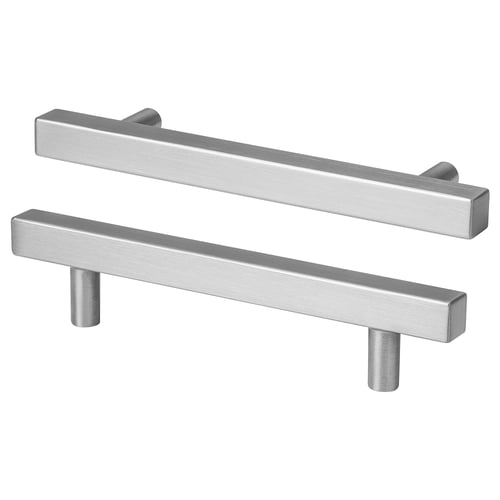 Silver GRIBBOL cabinet handles, sleek rectangular shape, smooth touch, modern design.