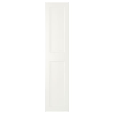 GRIMO Door with hinges, white, 19 1/2x90 3/8 "