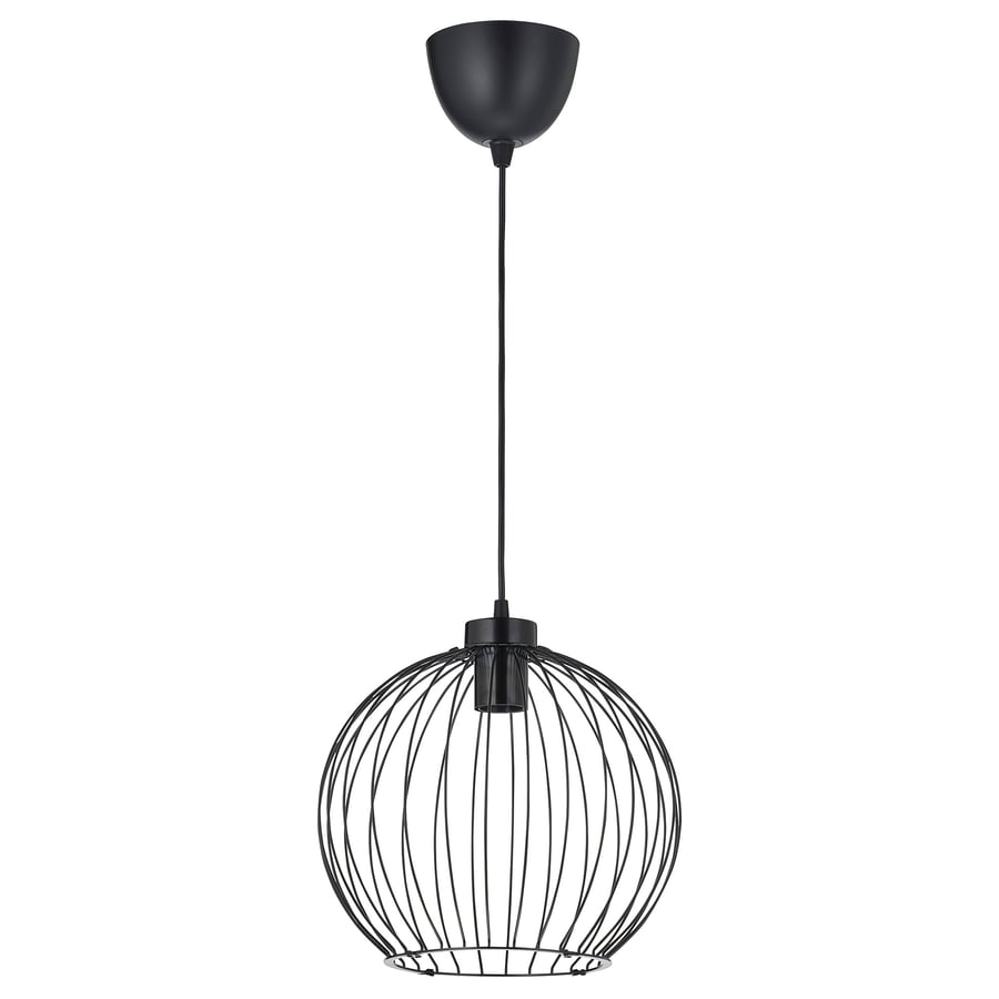 GRINDFALLET pendant lamp, black, 12" IKEA