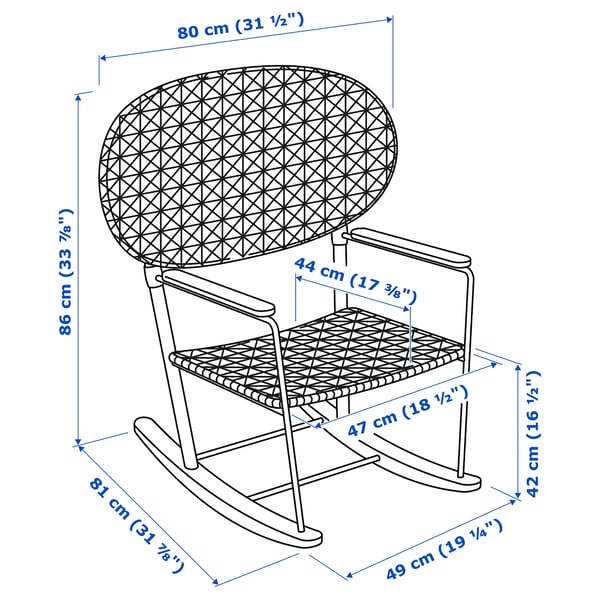 Gronadal Rocking Chair Gray Natural Ikea