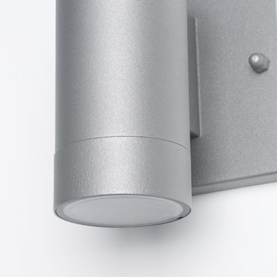 GRÖNSPRÖT Wall lamp, hardwire installation, outdoor aluminum color