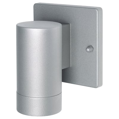 GRÖNSPRÖT Wall lamp, hardwire installation, outdoor aluminum color
