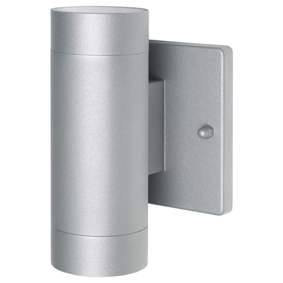 GRÖNSPRÖT Wall up/downlight, hardwired, outdoor aluminum color, 6 1/4 "