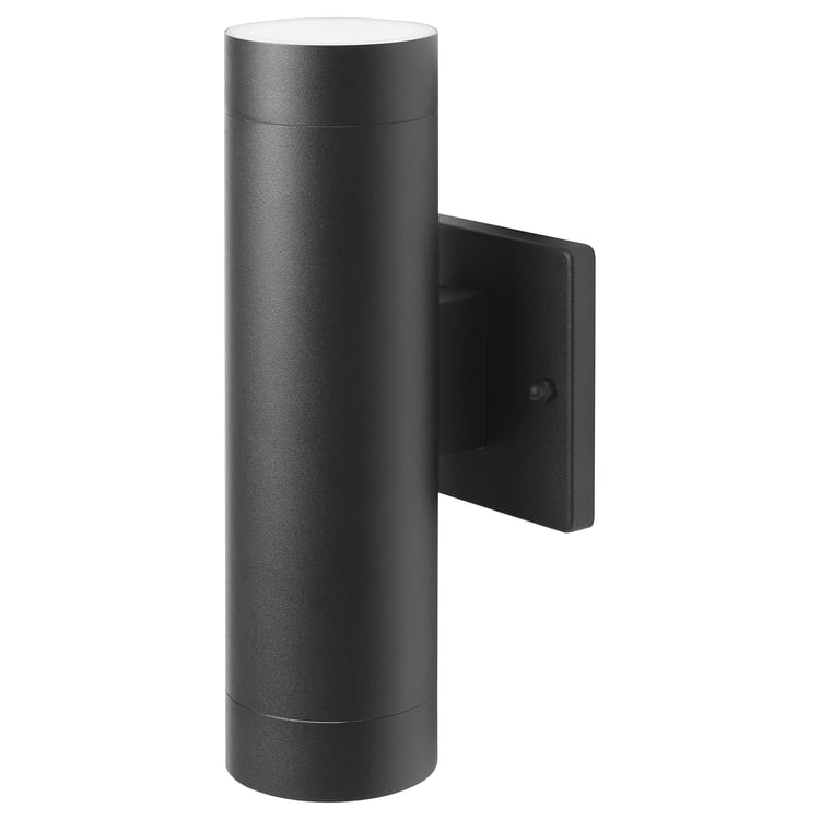 GRÖNSPRÖT wall up/downlight, hardwired, outdoor black, 11