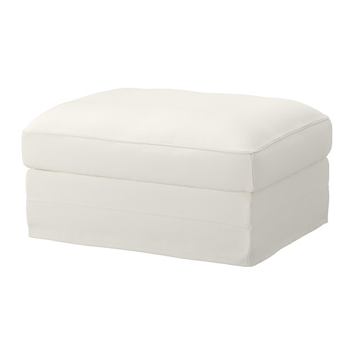 GRÖNLID Ottoman with storage Inseros white IKEA