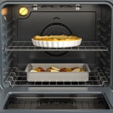 GRUNDLÄGGA Range with glass ceramic cooktop, Stainless steel
