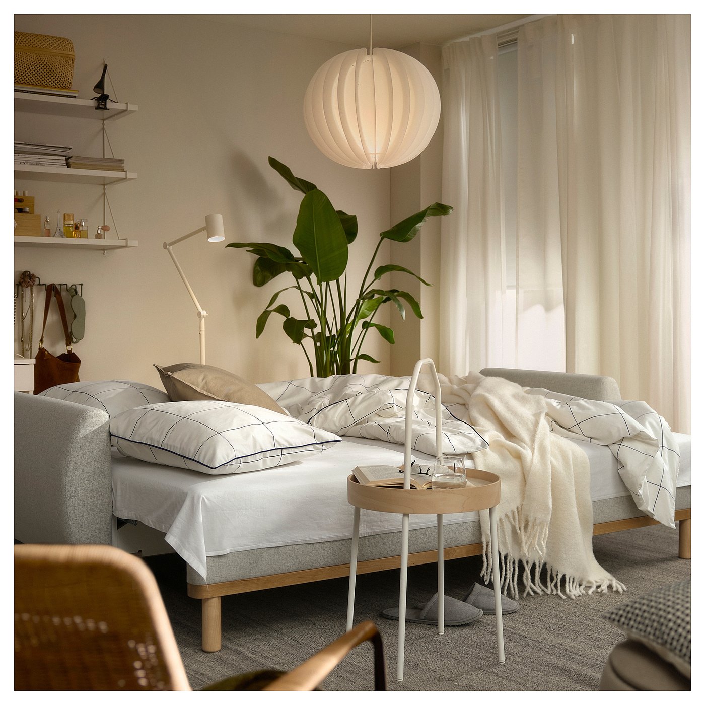 Sleeper sofa, Gunnared beige 4