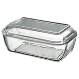 GRYNSOPP Butter dish, clear glass
