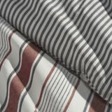 GULDAKLEJA Comforter set, red-brown/stripe, Full/Queen