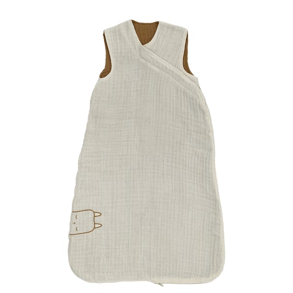 GULDVÄVARE Wearable blanket, beige/dark yellow, 0-6 months