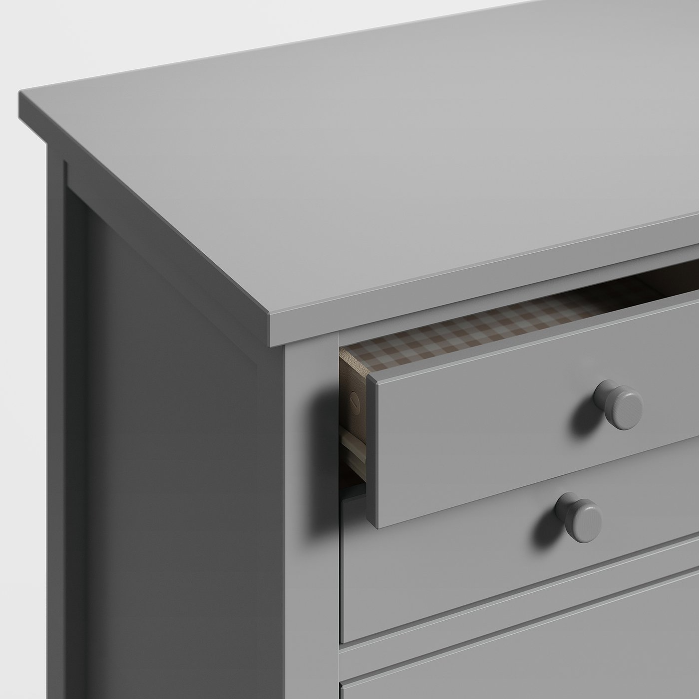 GULLABERG 6-drawer chest, gray/anchor/unlock function