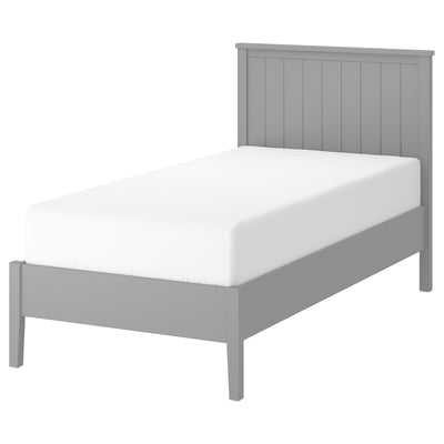 A GULLABERG bed in grey with a traditional headboard. It sturdy wooden legs and a scandinavian design.