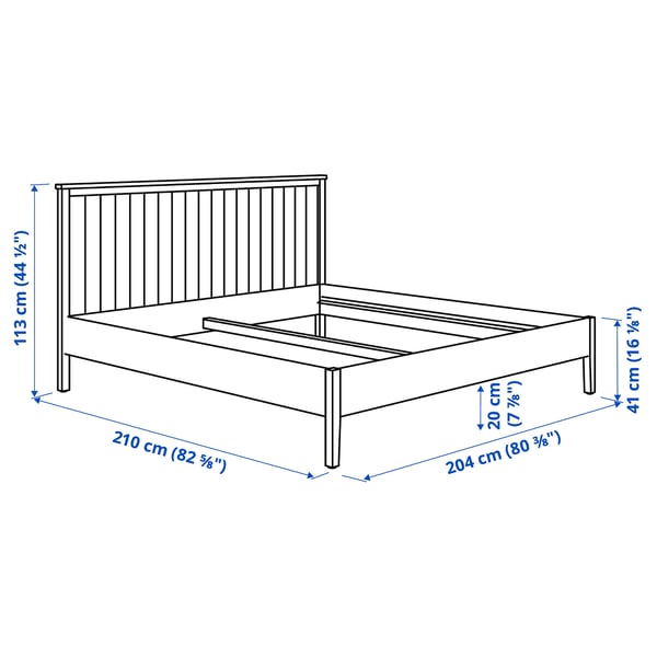 GULLABERG Bed frame, white, King