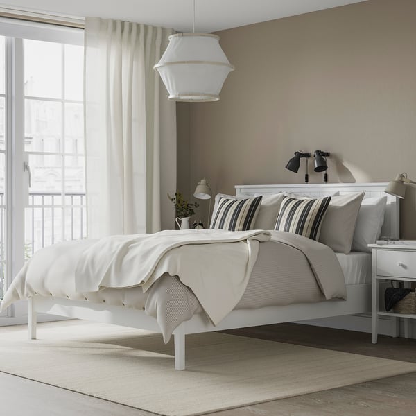 GULLABERG Bed frame, white, Queen