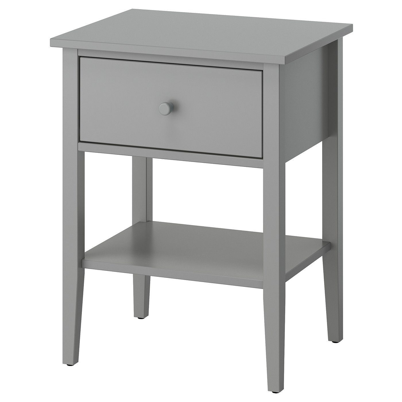 Nightstand, With 1 Drawer With Shelf/Gray